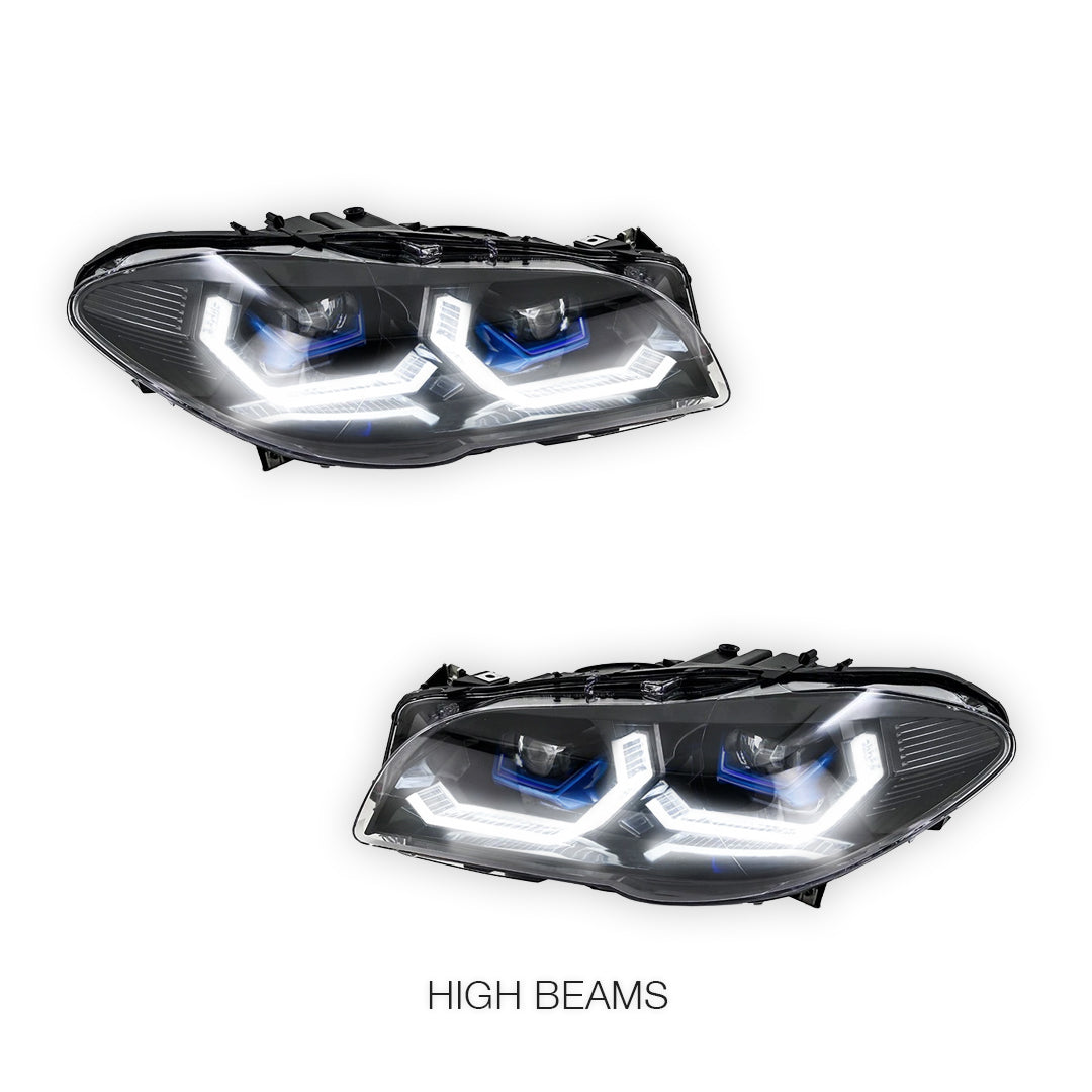BMW 5 Series F10 (2010 - 2017) LED Projector Sequential Indicator Headlights LH + RH