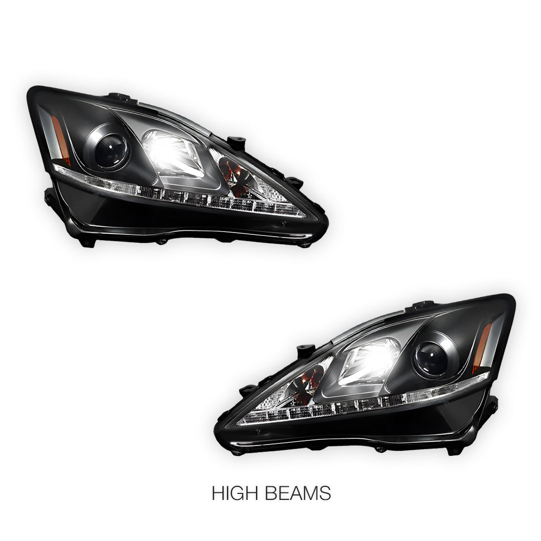 Lexus IS250 / IS350 GSE20 / GSE21 (2005 - 2013) LED DRL Projector Headlights LH + RH