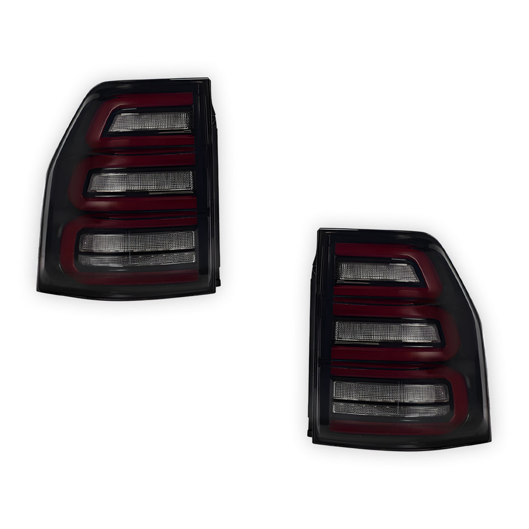 Mitsubishi Pajero NS / NT / NW / NX (2007 - 2021) Smoked Black Sequential Full 3D LED Stripe Bar Tail Lights LH + RH