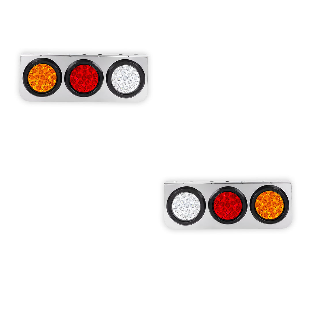Universal 3-LED Combination Tail Lights for Utes / Trucks / Trailers LH + RH