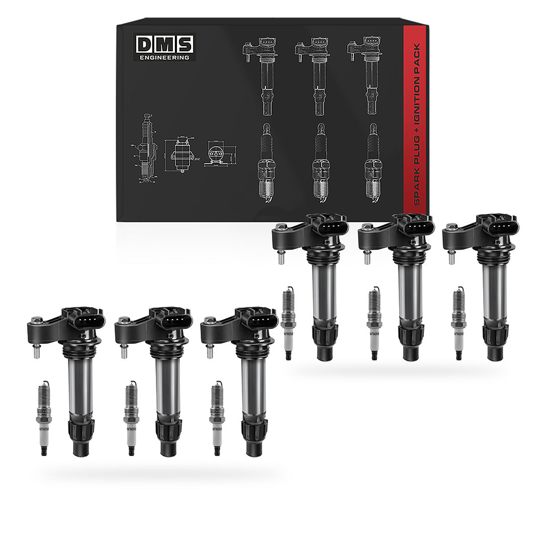 Holden Captiva CG (2007 - 2012) 3.0L / 3.2L Fin Top Ignition Coils and Spark Plugs Complete Set