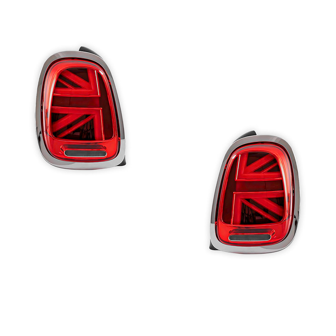 Mini Cooper F55 / F56 / F57 (2014 - 2018) Sequential Red Chrome LED Tail Lights LH + RH