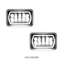 Universal 4 Pcs. 4x6" RGB LED Headlights LH + RH