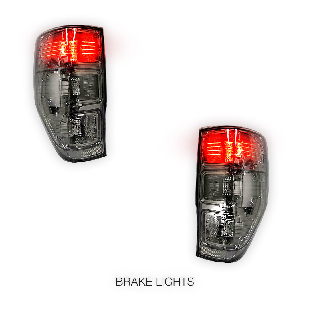 Ford Ranger PX MK1 / MK2 (2011 - 2018) Smoked Black Tail Lights LH + RH