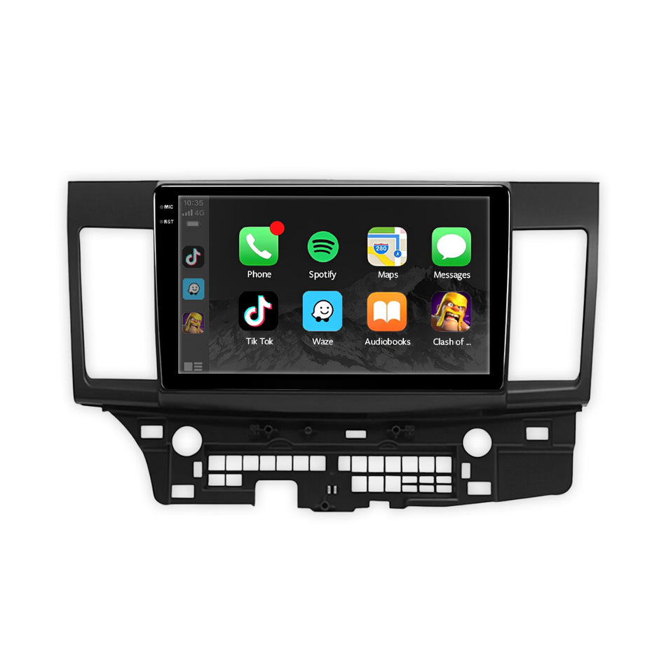 Mitsubishi Lancer Evo 10 CY / CJ / CF (2007 - 2017) 10.1" 13.3" Wireless Android 15 Head Unit for Apple CarPlay / Android Auto