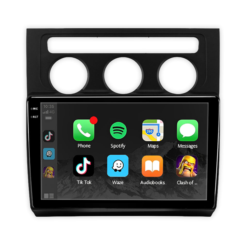 Volkswagen Touran 1T (2003 - 2014) 9" 13.3" Wireless Android 15 Head Unit for Apple CarPlay / Android Auto Black Trim