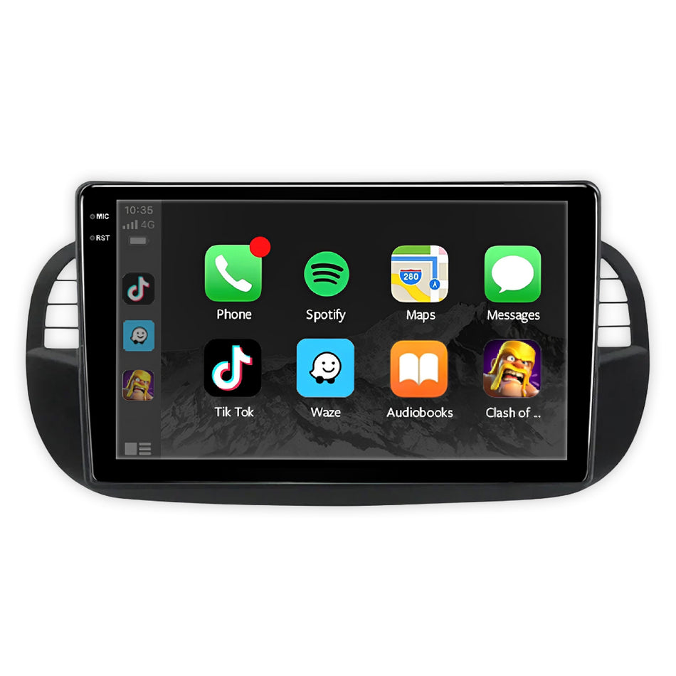 Fiat 500 Series 1 (2008 - 2014) 9" 13.3" Wireless Android 15 Head Unit for Apple CarPlay / Android Auto