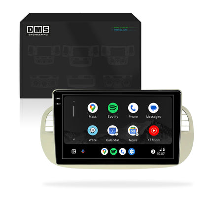 Fiat 500 Series 1 (2008 - 2014) 9" 13.3" Wireless Android 16 Head Unit for Apple CarPlay / Android Auto