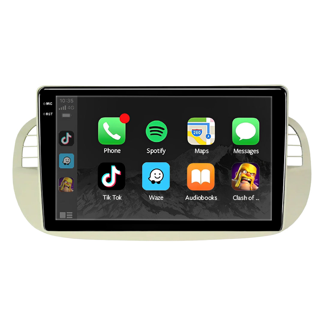 Fiat 500 Series 1 (2008 - 2014) 9" 13.3" Wireless Android 16 Head Unit for Apple CarPlay / Android Auto