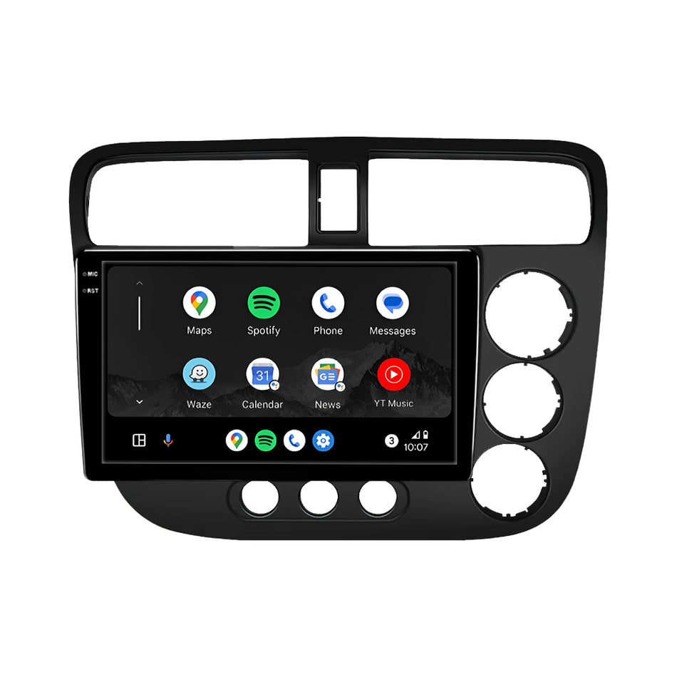 Honda Civic ES Sedan (2000 - 2005) 9" 13.3" Wireless Android 15 Head Unit for Apple CarPlay / Android Auto