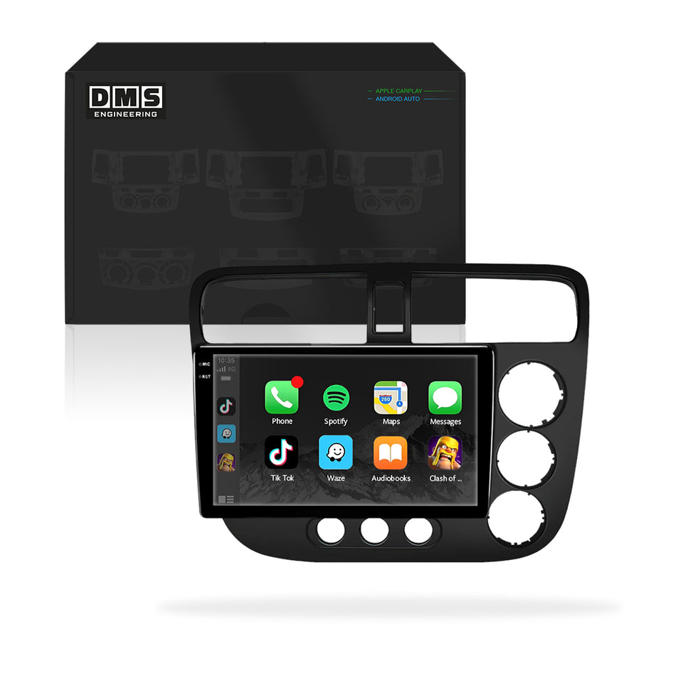 Honda Civic ES Sedan (2000 - 2005) 9" 13.3" Wireless Android 15 Head Unit for Apple CarPlay / Android Auto