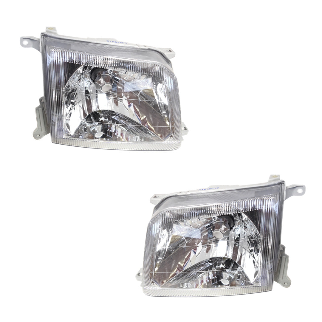 Toyota LandCruiser Prado 90 / 95 Series (1996 - 1999) Chrome OEM Style Headlights LH + RH