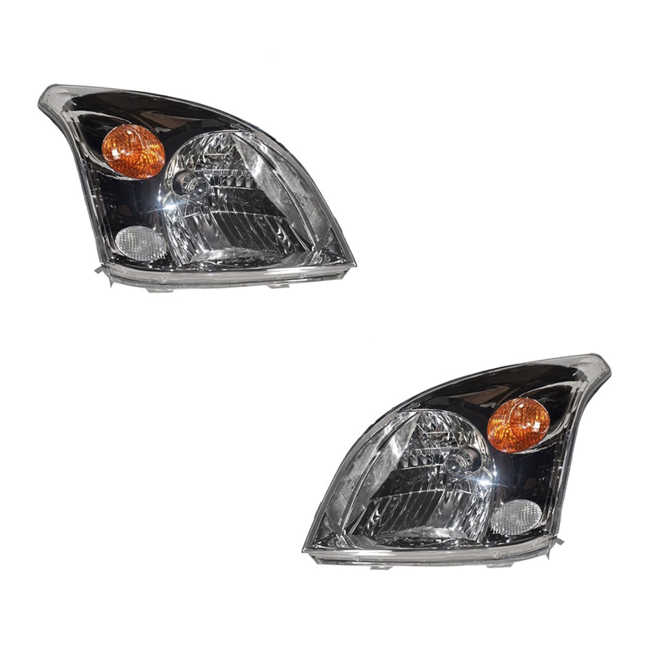Toyota LandCruiser Prado 120 Series (2002 - 2009) Chrome Projector Headlights LH + RH