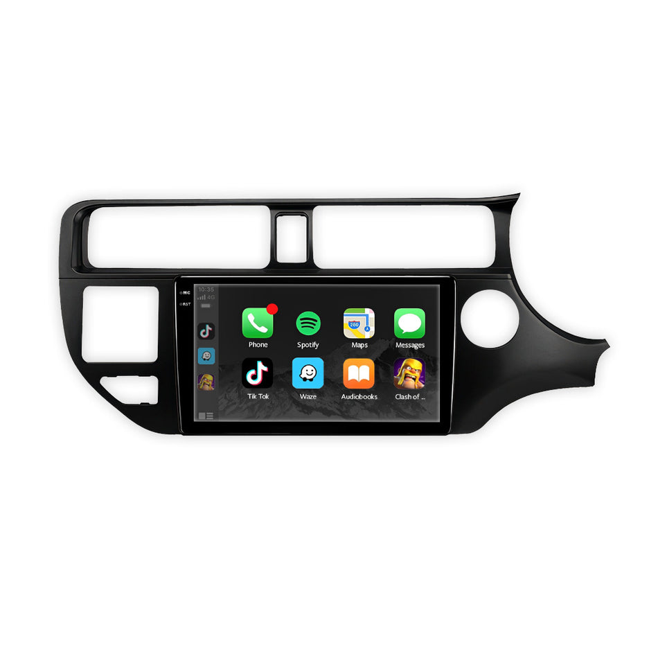 Kia Rio UB (2012 - 2014) 9" 13.3" Wireless Android 15 Head Unit for Apple CarPlay / Android Auto Horizontal Hazard Light Button
