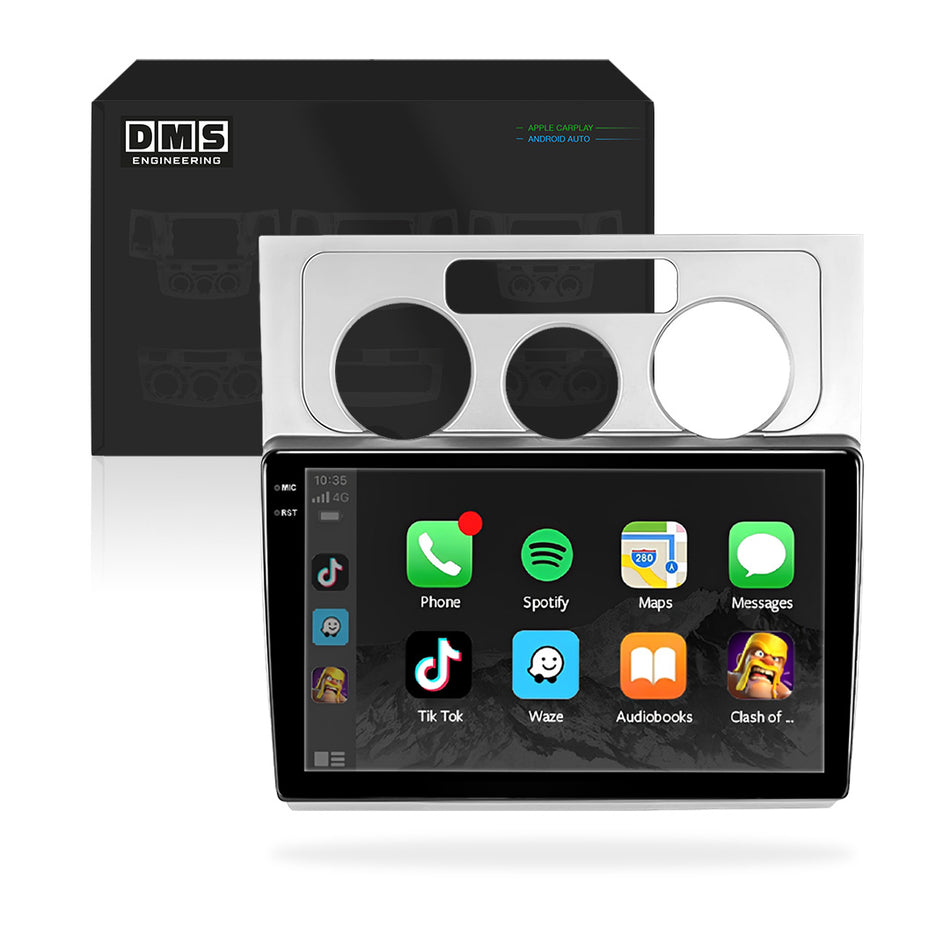 Volkswagen Touran 1T (2003 - 2014) 9" 13.3" Wireless Android 15 Head Unit for Apple CarPlay / Android Auto Silver Trim