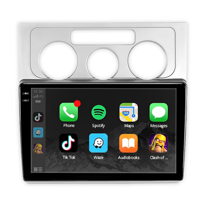 Volkswagen Touran 1T (2003 - 2014) 9" 13.3" Wireless Android 16 Head Unit for Apple CarPlay / Android Auto Silver Trim