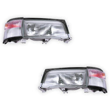 Toyota Coaster Bus BB40 / BB50 / HZB (1993 - 2006) Halogen OEM Style Headlights + Corner Lights LH + RH