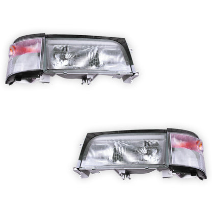 Toyota Coaster Bus BB40 / BB50 / HZB (1993 - 2006) Halogen OEM Style Headlights + Corner Lights LH + RH
