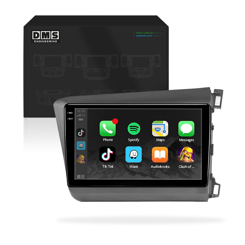 Honda Civic FB Sedan (2012 - 2015) 9" 13.3" Wireless Android 15 Head Unit for Apple CarPlay / Android Auto
