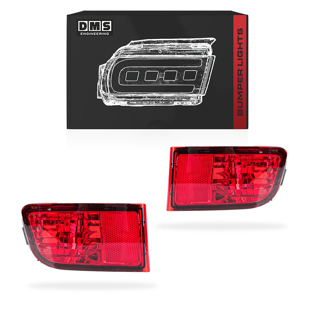 Toyota LandCruiser Prado 120 Series (2002 - 2010) Rear Bumper Light Reflectors LH + RH