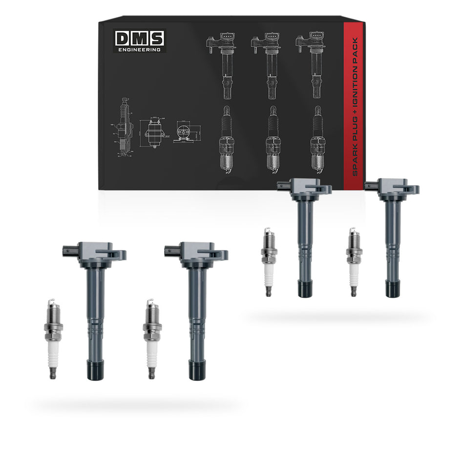 Honda Integra DC5 (2001 - 2007) 2.0L Ignition Coils and Spark Plugs Complete Set