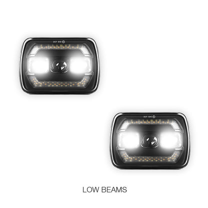 Toyota HiLux N40 / N50 / N60 (1983 - 2004) LED Halo DRL Headlights LH + RH