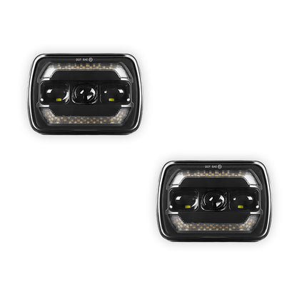Toyota HiLux N40 / N50 / N60 (1983 - 2004) LED Halo DRL Headlights LH + RH