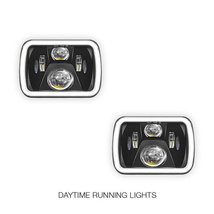 Toyota HiLux N40 / N50 / N60 (1983 - 2004) LED Halo DRL Headlights LH + RH