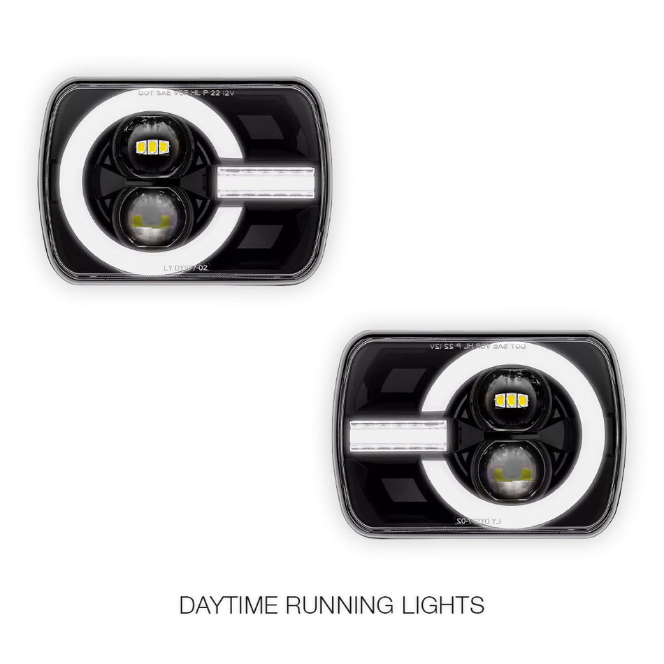 Ford F-250 RM / RN (2001 - 2006) LED Headlights Halo DRL  LH + RH