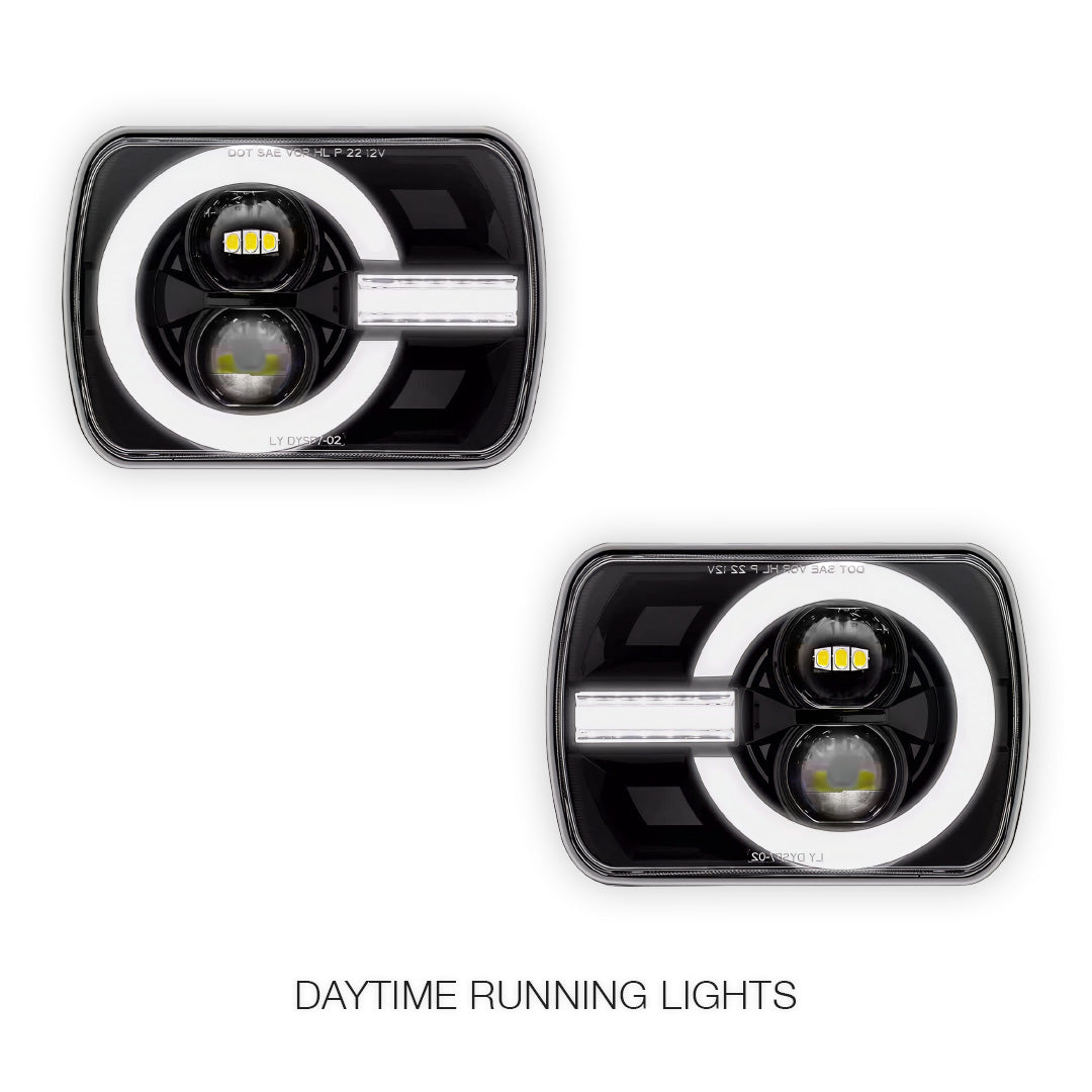 Ford F-350 RM / RN (2001 - 2006) LED Headlights Halo DRL  LH + RH
