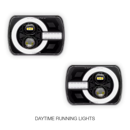Ford F-350 RM / RN (2001 - 2006) LED Headlights Halo DRL  LH + RH