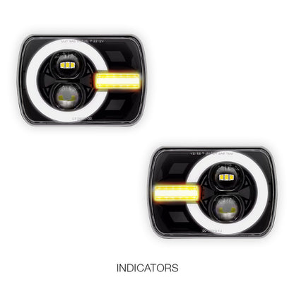 Ford F-350 RM / RN (2001 - 2006) LED Headlights Halo DRL  LH + RH