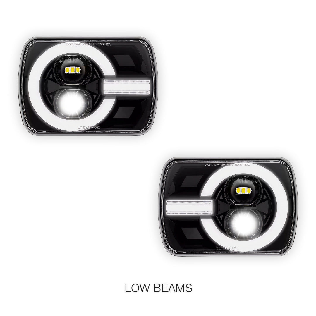 Ford F-350 RM / RN (2001 - 2006) LED Headlights Halo DRL  LH + RH