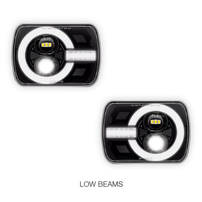 Ford F-350 RM / RN (2001 - 2006) LED Headlights Halo DRL  LH + RH