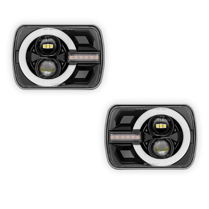 Ford F-350 RM / RN (2001 - 2006) LED Headlights Halo DRL  LH + RH