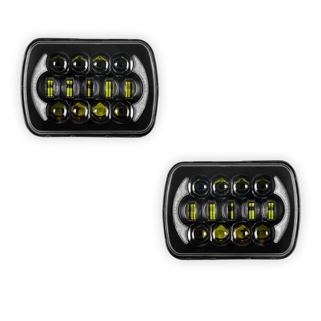 Ford F-350 RM / RN (2001 - 2006) LED Headlights Halo DRL  LH + RH