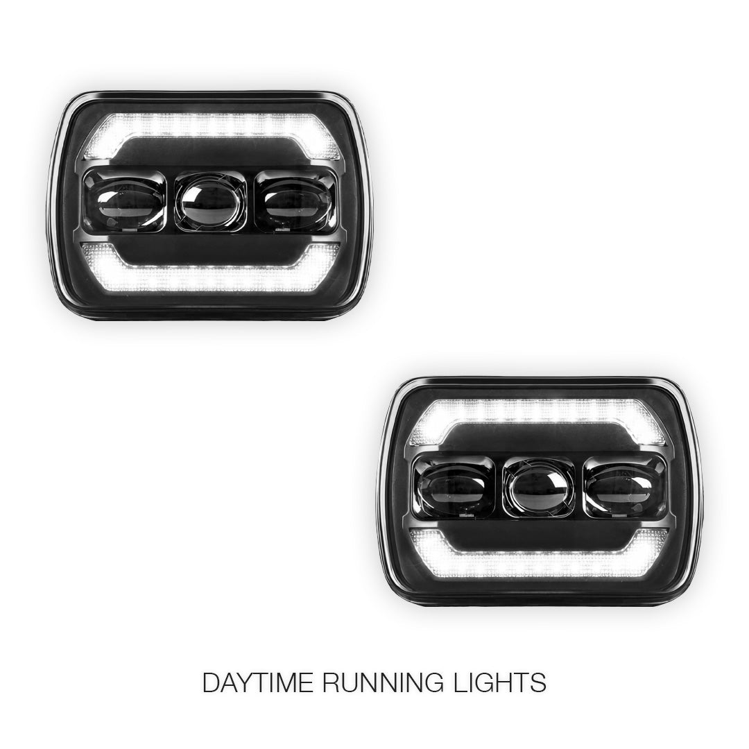 Ford F-350 RM / RN (2001 - 2006) LED Headlights Halo DRL  LH + RH