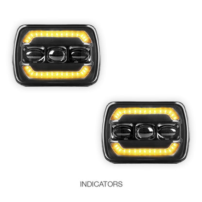 Ford F-350 RM / RN (2001 - 2006) LED Headlights Halo DRL  LH + RH