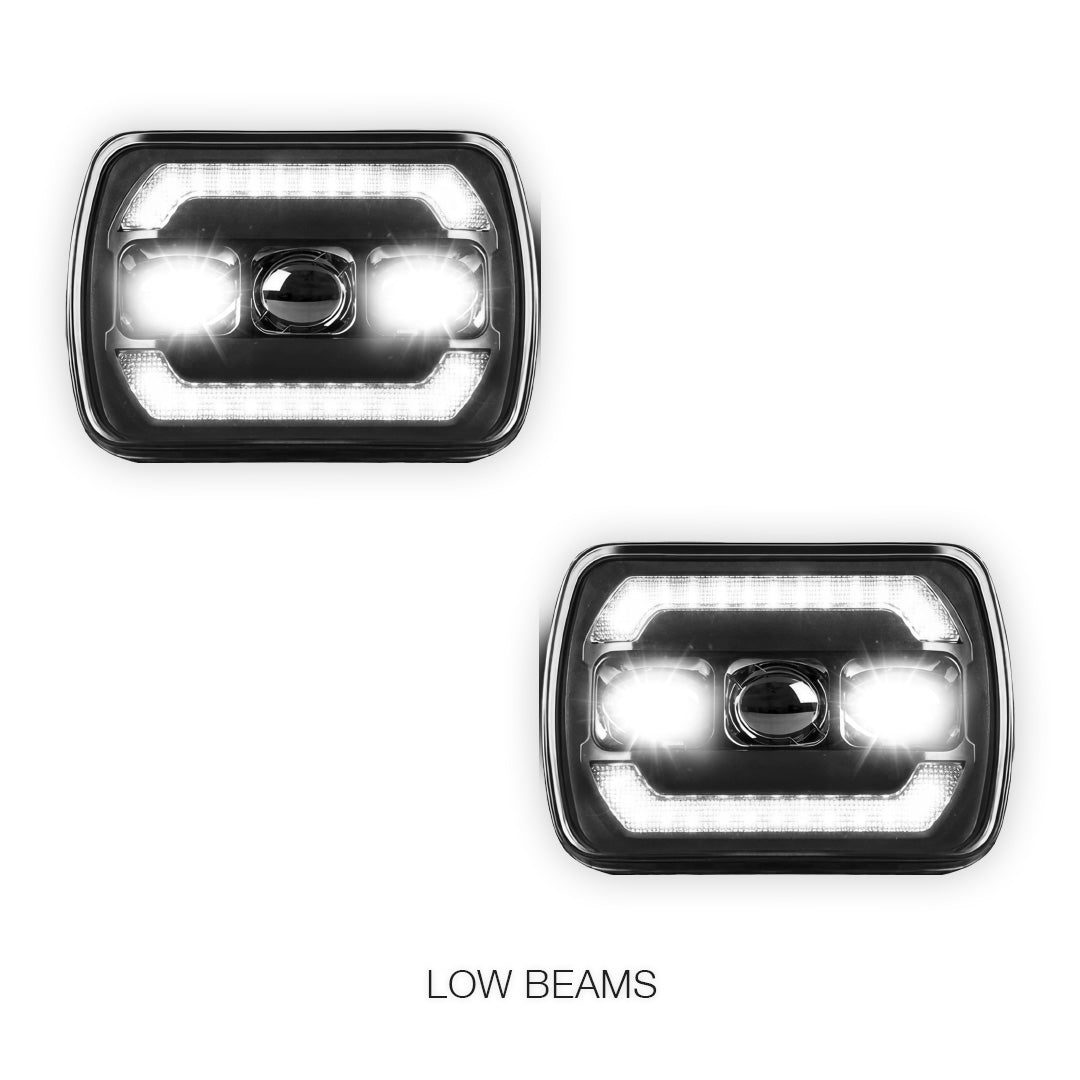Ford F-350 RM / RN (2001 - 2006) LED Headlights Halo DRL  LH + RH