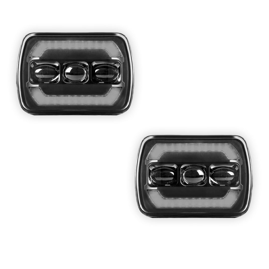 Ford F-350 RM / RN (2001 - 2006) LED Headlights Halo DRL  LH + RH