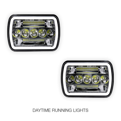 Ford F-350 RM / RN (2001 - 2006) LED Headlights Halo DRL  LH + RH