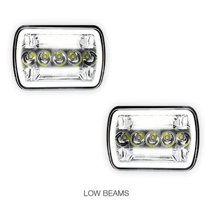 Ford F-350 RM / RN (2001 - 2006) LED Headlights Halo DRL  LH + RH