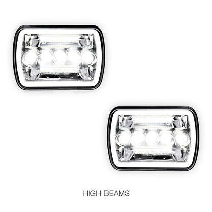 Ford F-350 RM / RN (2001 - 2006) LED Headlights Halo DRL  LH + RH