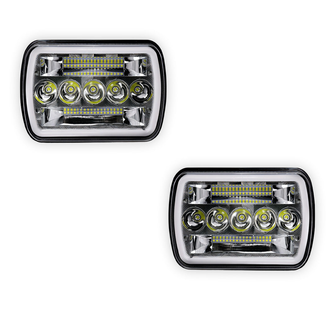 Ford F-350 RM / RN (2001 - 2006) LED Headlights Halo DRL  LH + RH