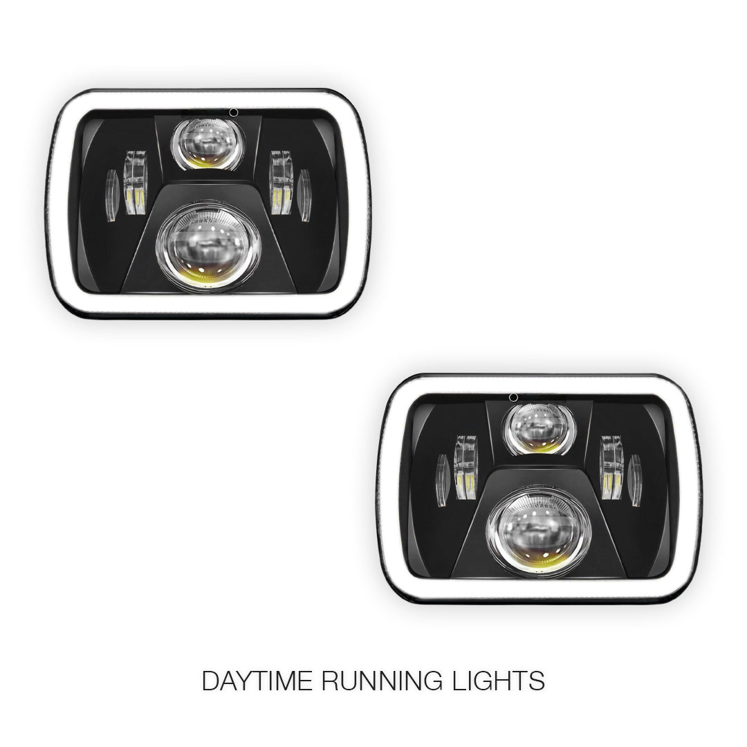 Ford F-350 RM / RN (2001 - 2006) LED Headlights Halo DRL  LH + RH