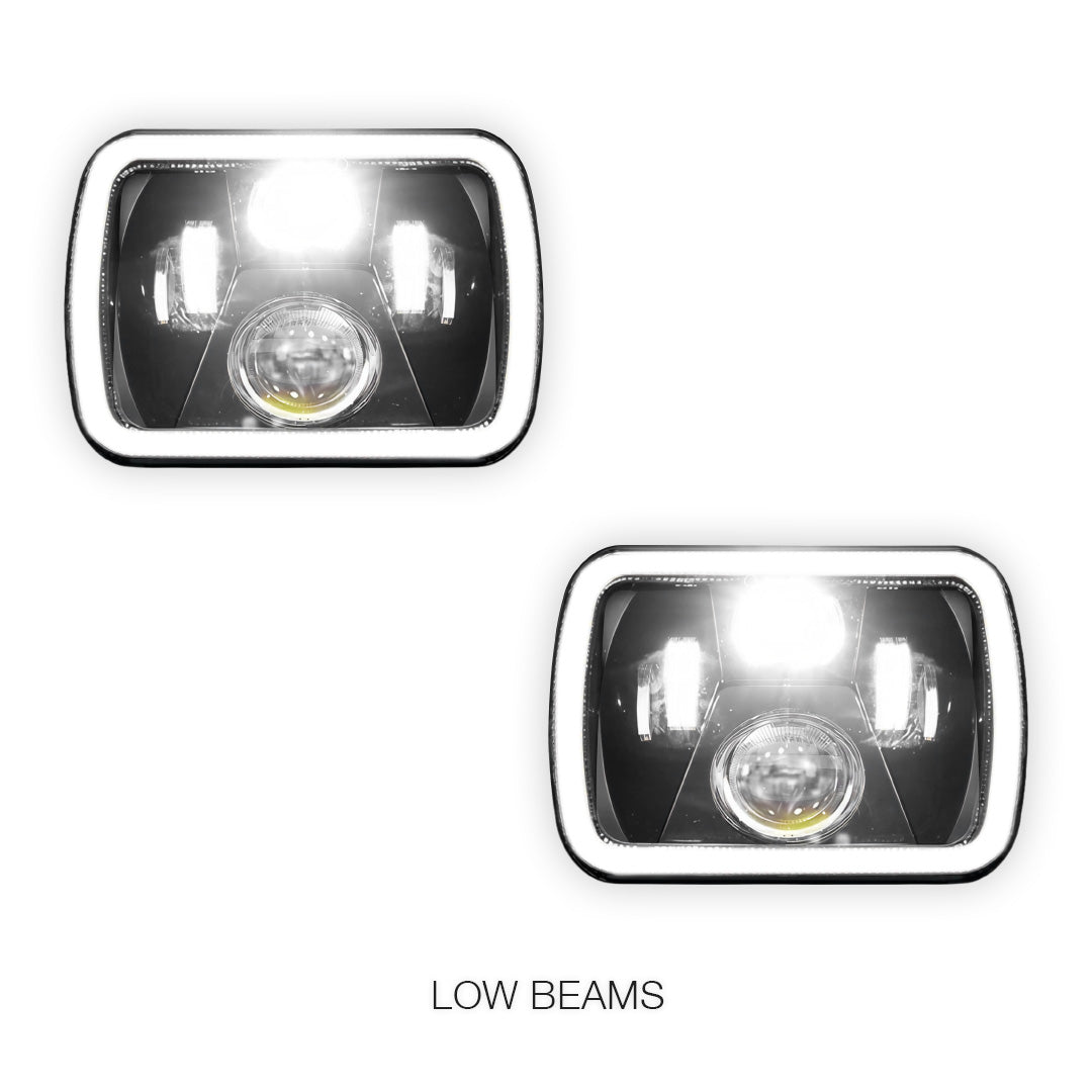 Ford F-350 RM / RN (2001 - 2006) LED Headlights Halo DRL  LH + RH