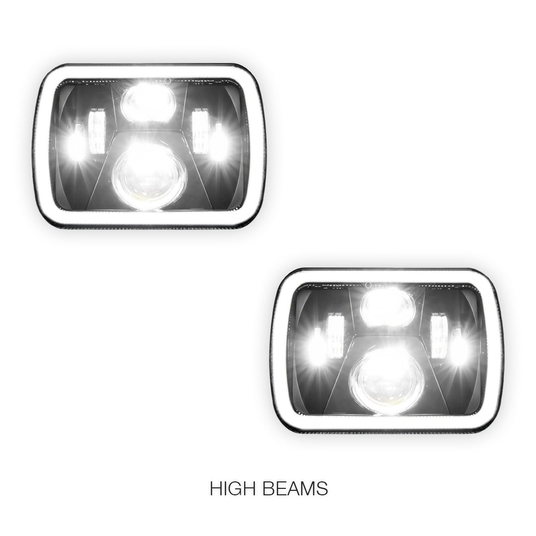 Ford F-350 RM / RN (2001 - 2006) LED Headlights Halo DRL  LH + RH