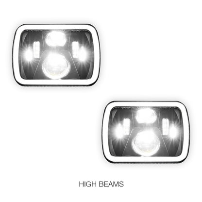 Ford F-350 RM / RN (2001 - 2006) LED Headlights Halo DRL  LH + RH