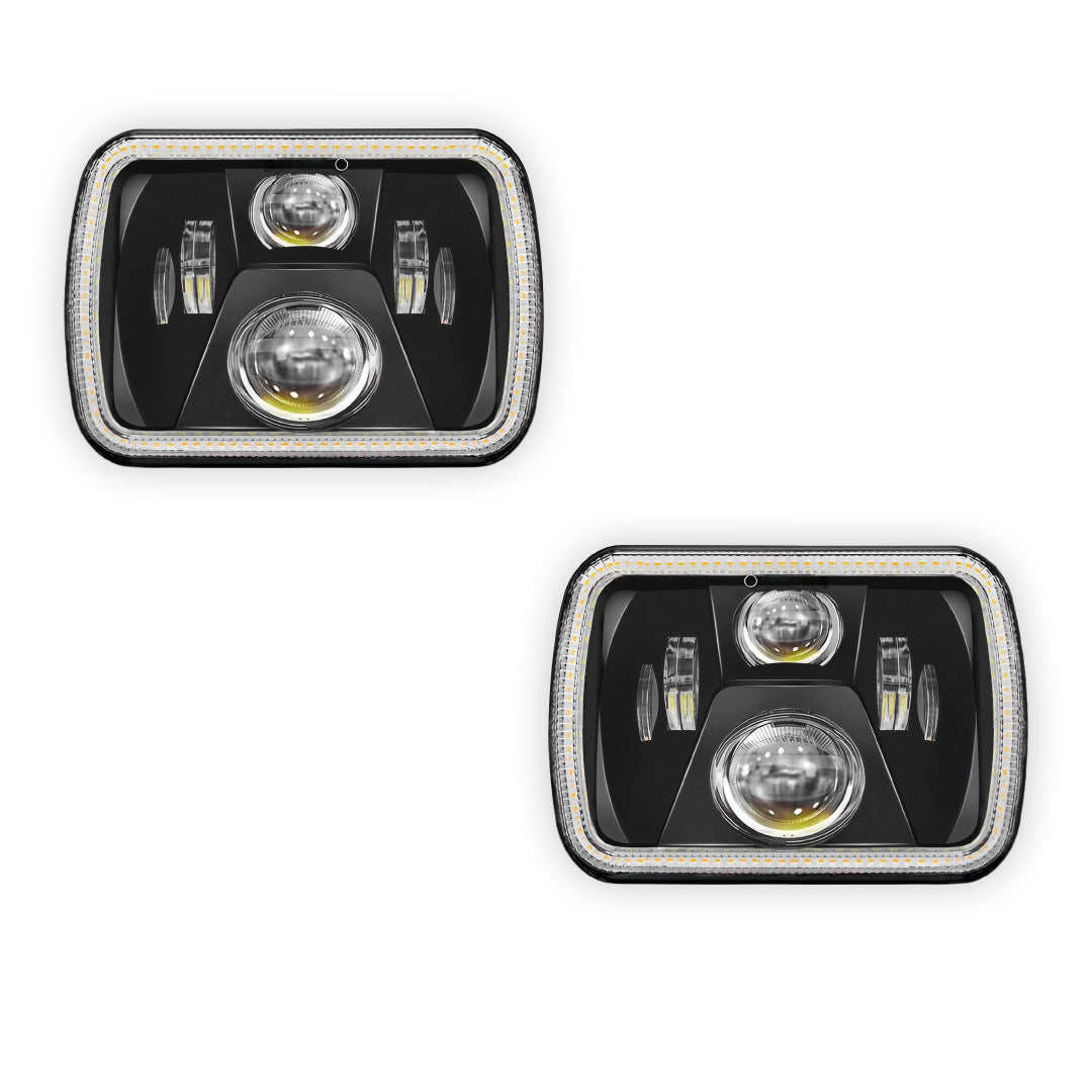 Ford F-350 RM / RN (2001 - 2006) LED Headlights Halo DRL  LH + RH