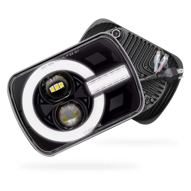 Nissan Navara D21 (1986 - 1997) LED Headlights Halo DRL  LH + RH